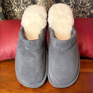 Nuknuuk Slippers Leather and Sheepskin Men's Plush Comfy Size 12